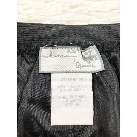 Hanna And Gracie Grey Black‎ Animal Print Straight Skirt With Pockets Size M - Picture 3 of 5